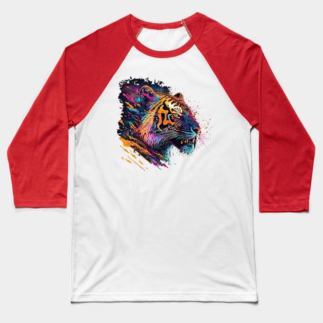 Tiger 2 - Splosion Series Baseball T-Shirt by wumples